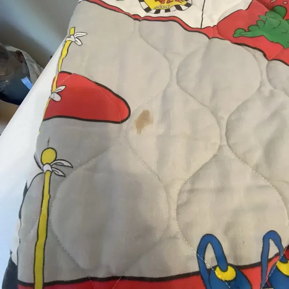 VTG 90s Disney Mickey Mouse & Friends Toddler Bedding Fitted Flat Sheets Blanket